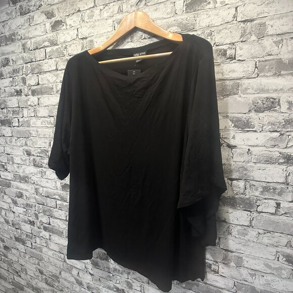 NWT City Chic Women’s Top Genesis Black Blouse Size XL/22 - Picture 2 of 13